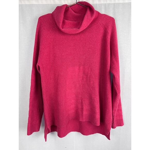 Sundance Sweater Lia Turtleneck Wool Pullover Pink Barbie Feminine Boho Artsy - Picture 1 of 4